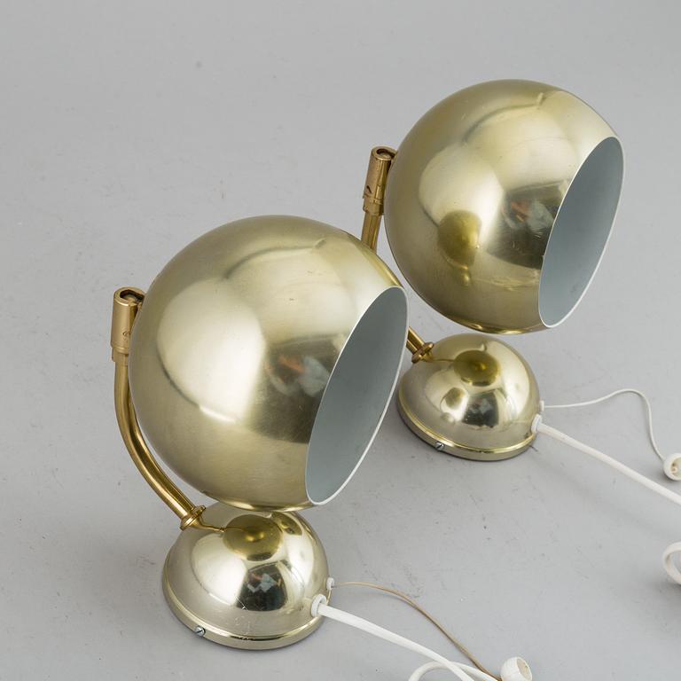 A pair of wall lamps, BJS, Skellefteå, 1970s.