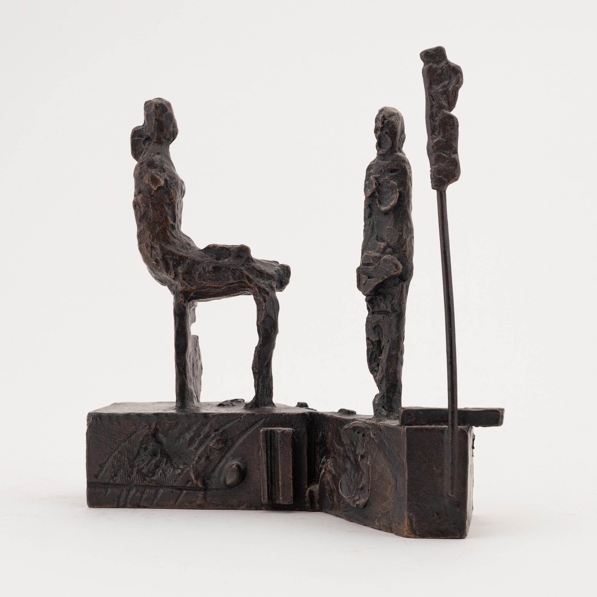 Martin Holmgren, sculpture, bronze, signed and dated -53. Numbered 8/9.