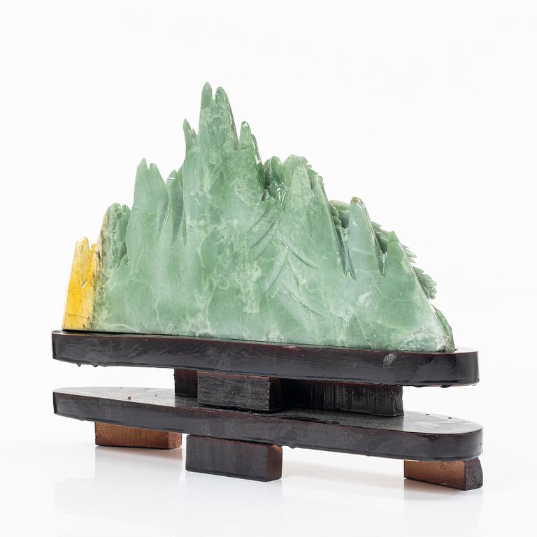 A serpentine jade csulptural carving, China, modern manufacturing.