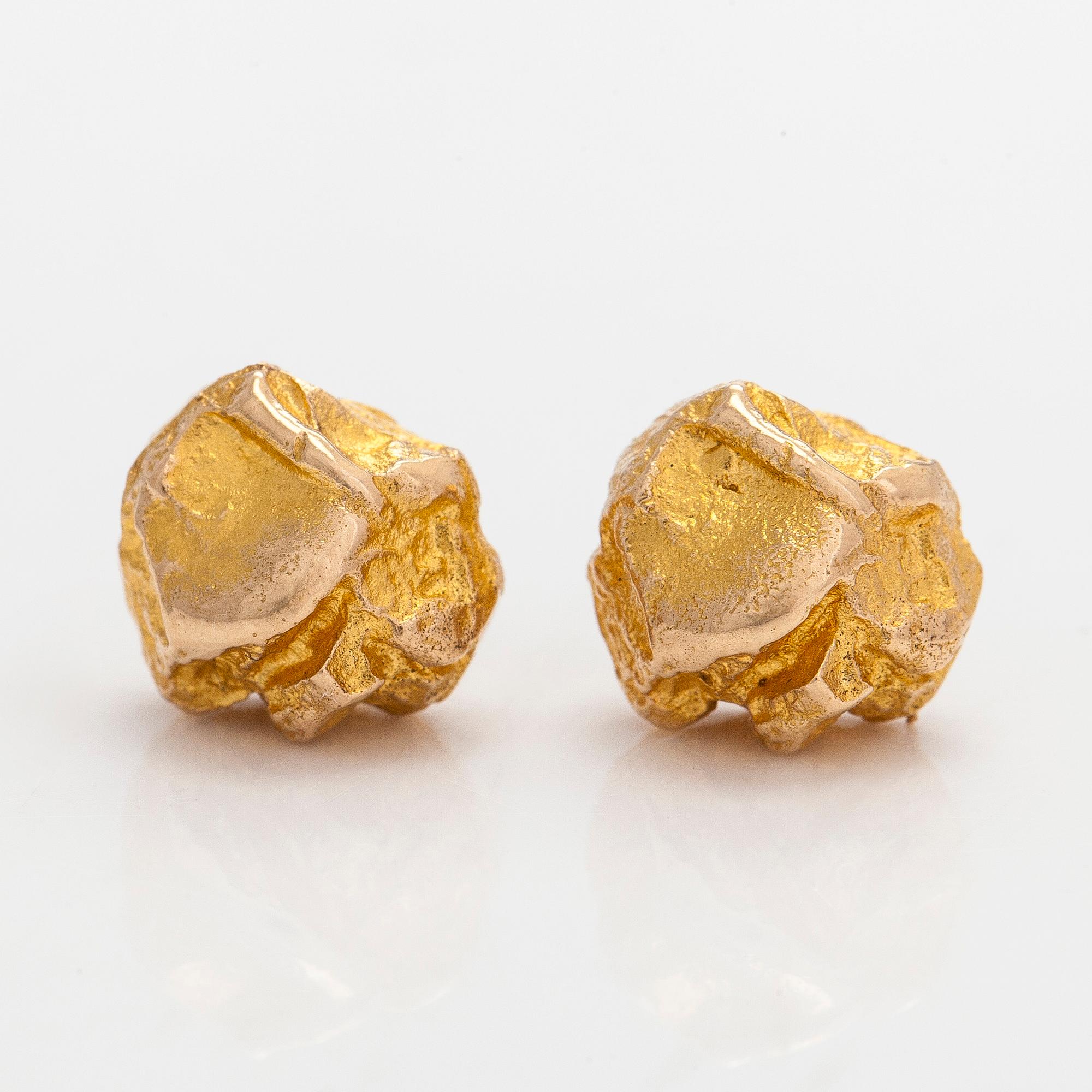Björn Weckström, korvakorut, "Hippu", 14K kultaa. Lapponia.