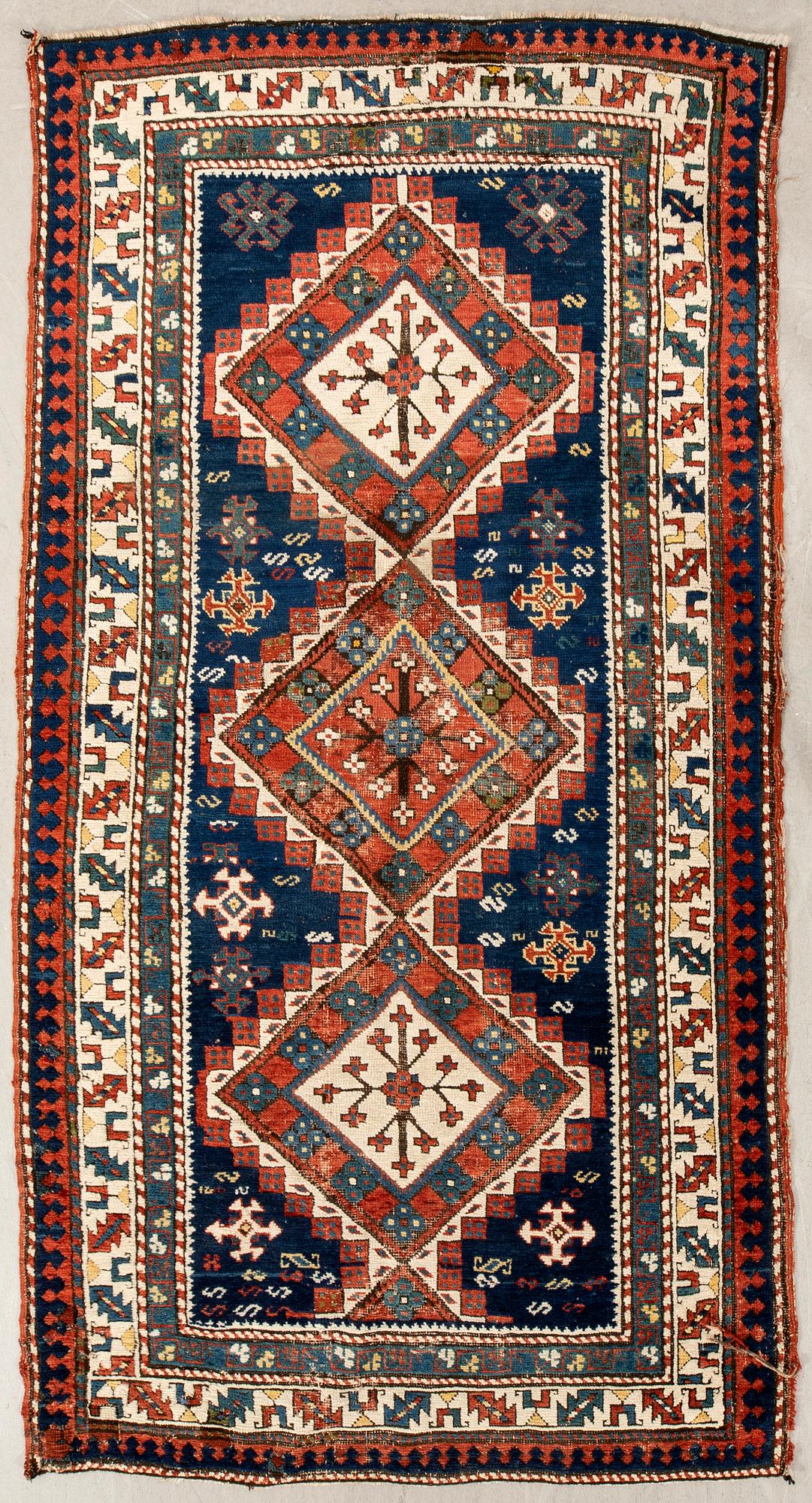 Carpet Kazak semi-antique/antique approx. 226x118 cm.