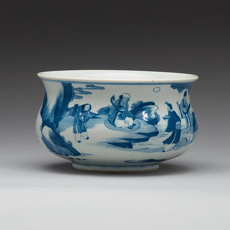 RÖKELSEKAR, porslin. Qingdynastin, Kangxi (1662-1722).