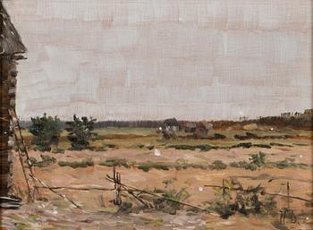 Helge Dahlman, olja på pannå, signerad.