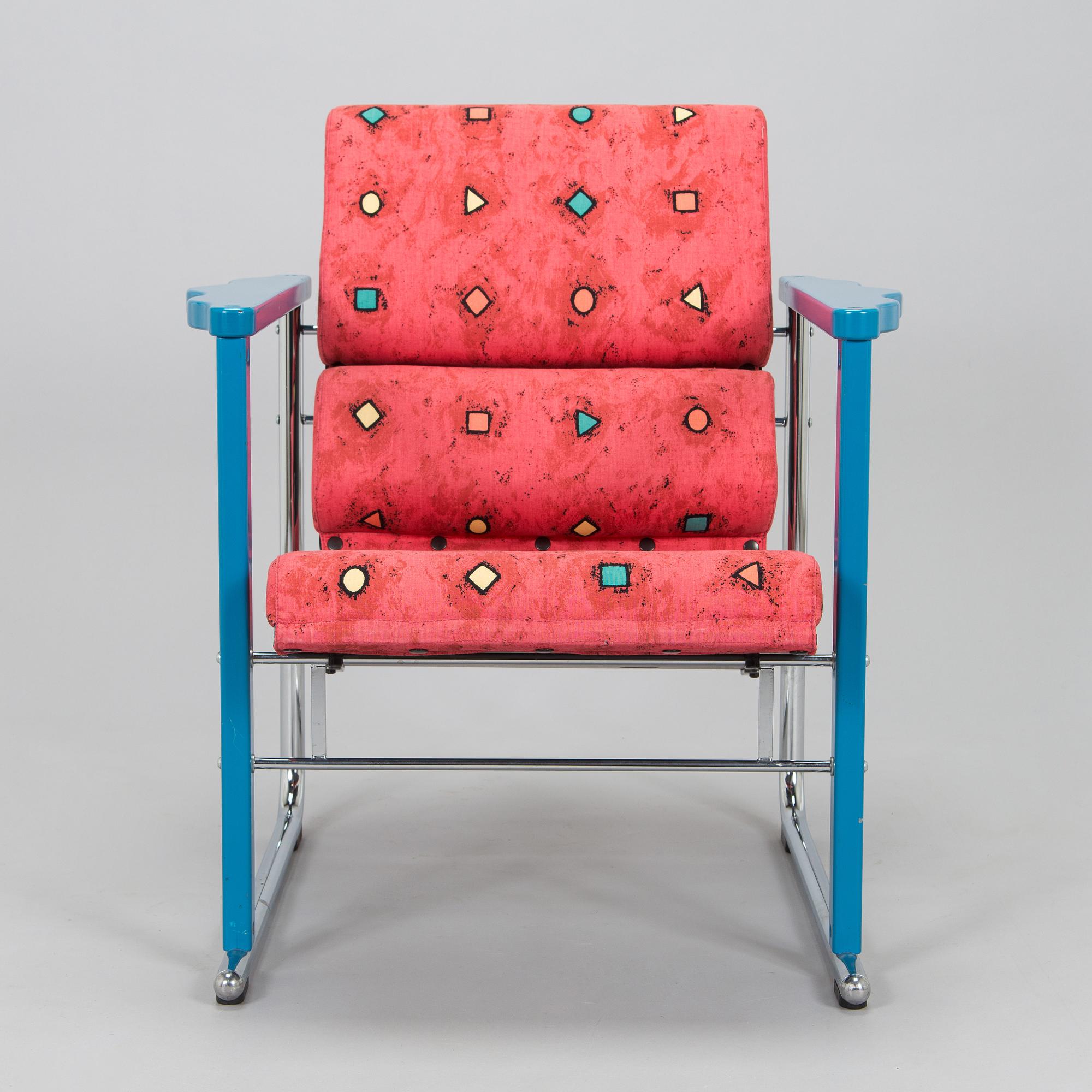 Yrjö Kukkapuro, A 1980s  'Experiment' open armchair for Avarte, Finland.