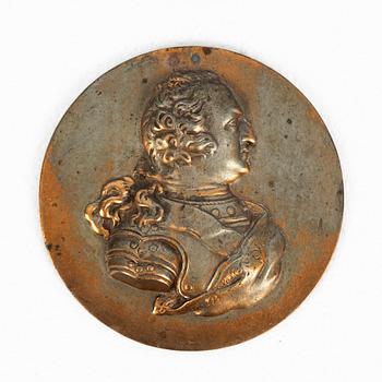 Monarchs and regents of Sweden, twenty metal portrait medallions, 19th20th century.