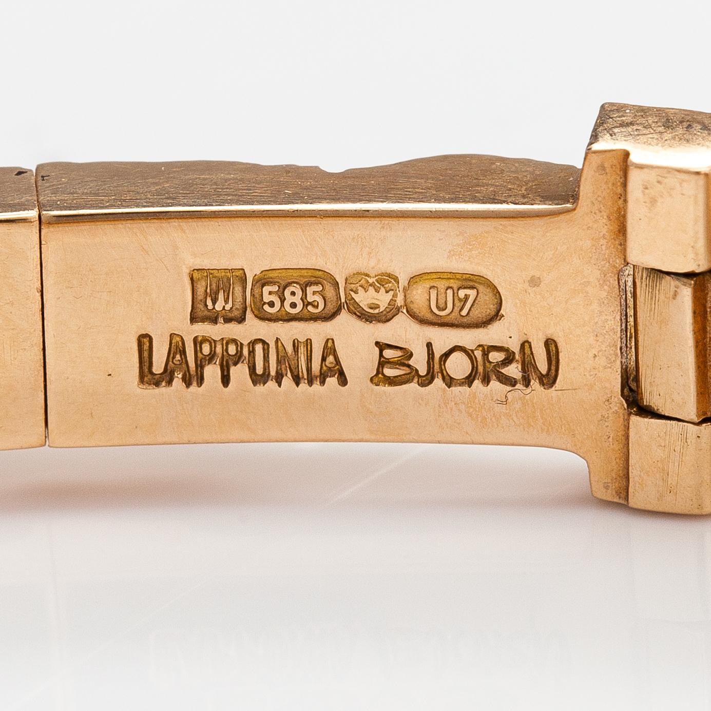 Björn Weckström, Armband "Tundra", 14K guld. Lapponia 1973.