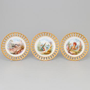 a set of six porseline plates by Rörstrand, late 19th century.