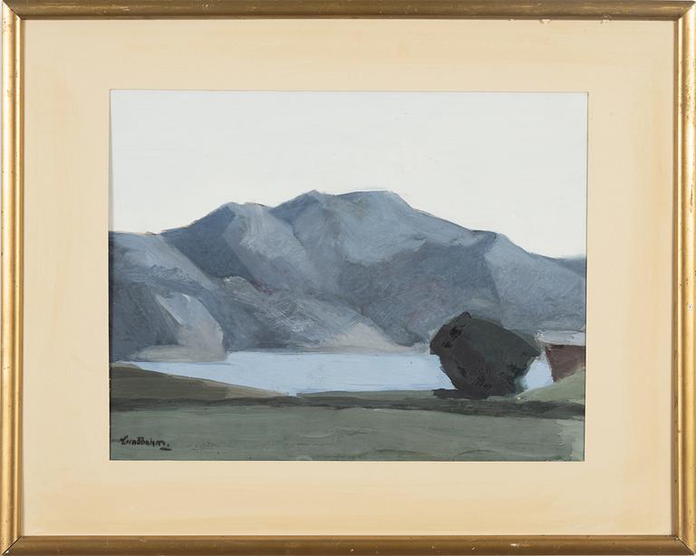 Sixten Lundbohm, mixed media on paper-panel, signed.