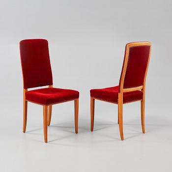STOLAR, 6 st, "Gustavus", Carl Malmsten för Åfors Möbelfabrik. 1900-talets mitt.