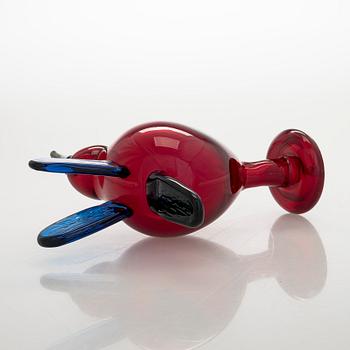 Oiva Toikka, 215th anniversary glass bird, 'Catcher', signed O. Toikka Nuutajärvi 1793-2008, 181/1215.