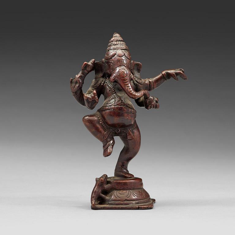 A bronze figure of Ganesha, India, 20th Century.