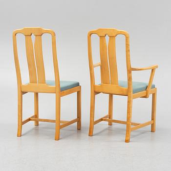 Carl Malmsten, a set of twelve 'Ambassadör' chairs, Åfors Möbelfabrik.