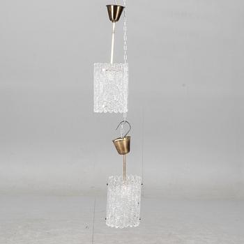 TAKLAMPOR, 2 snarlika. Glas, Carl Fagerlund, Orrefors. 1900-tal.