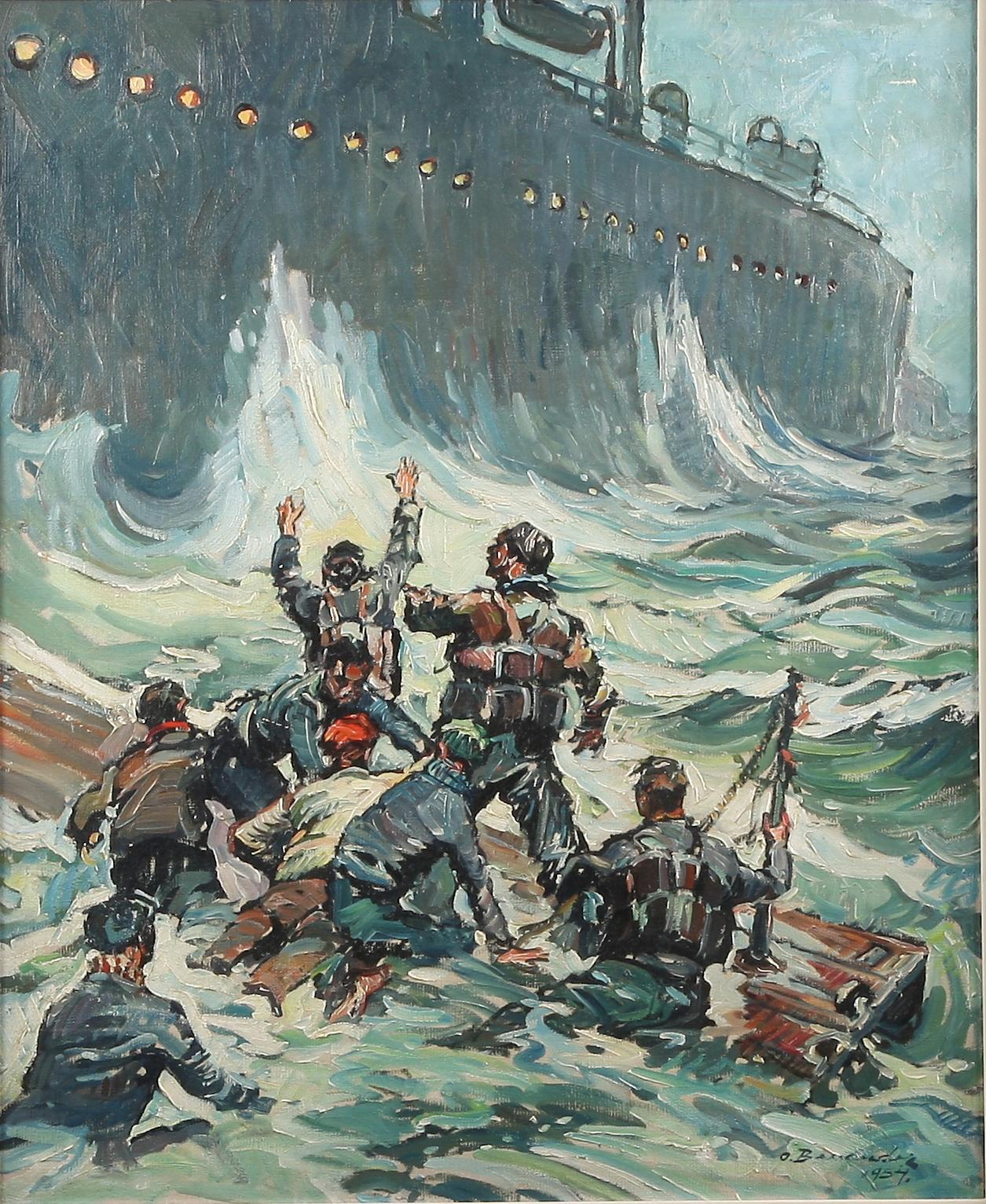 OKÄND KONSTNÄR, olja på duk, otydl. sign. dat. -54.