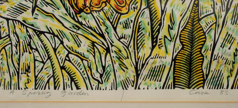 JIM CAVE, färgträsnitt, sign. och dat. 83. Numr. 9/13.