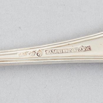 21 pieces of silver cutlery, Sweden, 1820-1896.