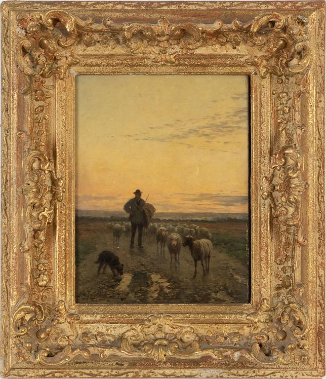 Jean Ferdinand Chaigneau, oil on panel, signed.