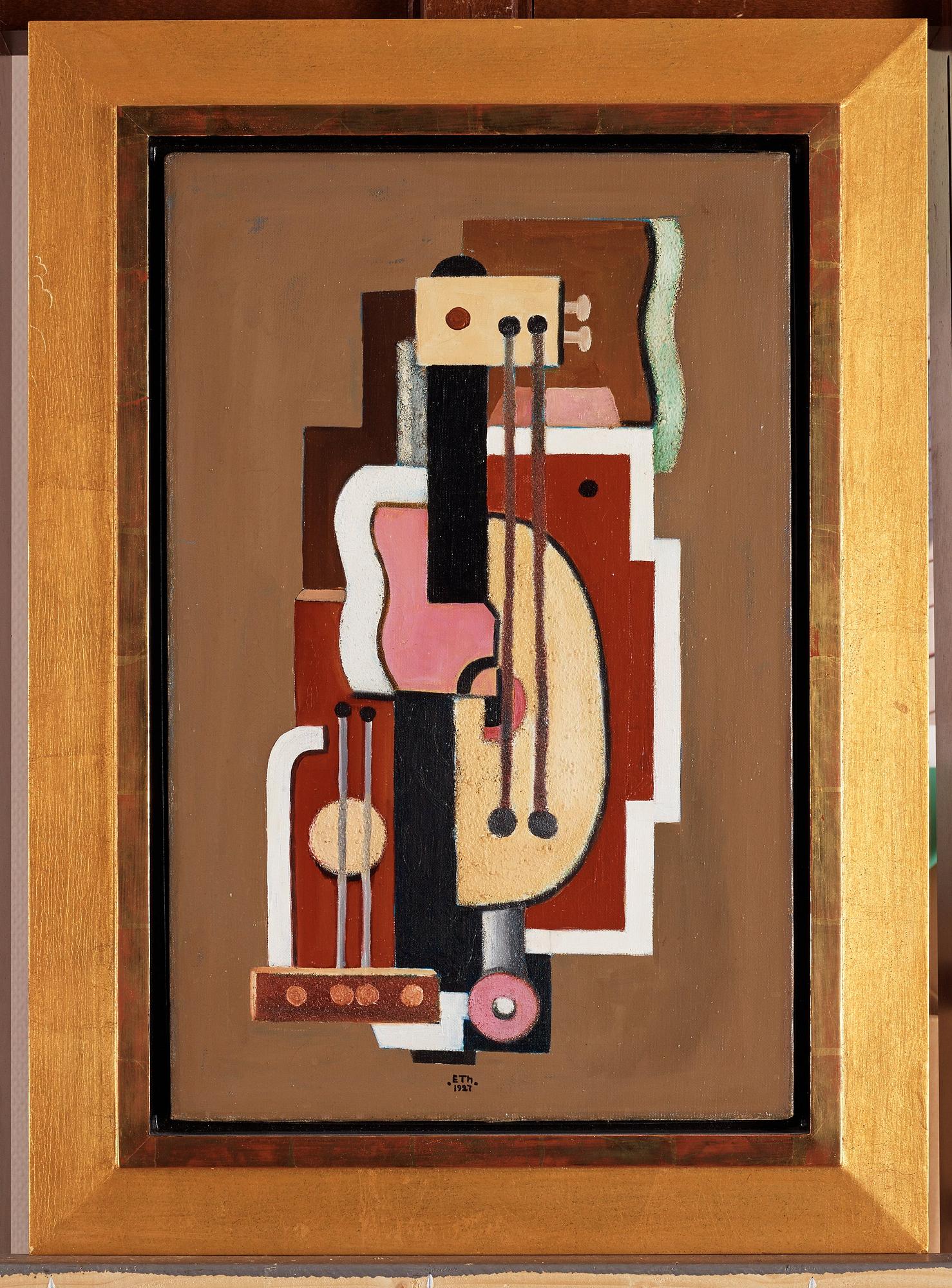 Esaias Thorén, "Komposition med musikinstrument" / "Konstruktion".