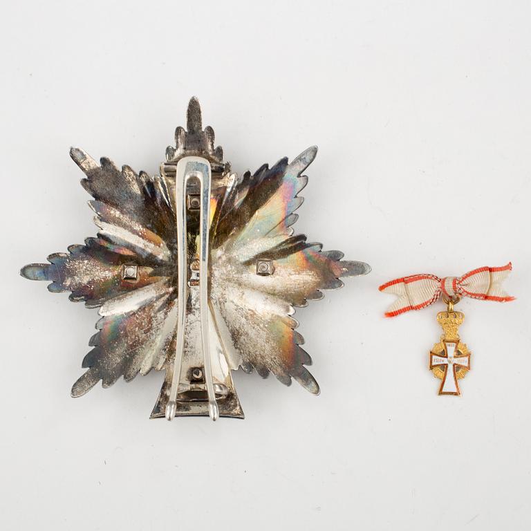 DANNEBROGSORDEN, silverkraschan, Danmark. Vikt ca 70 gram.