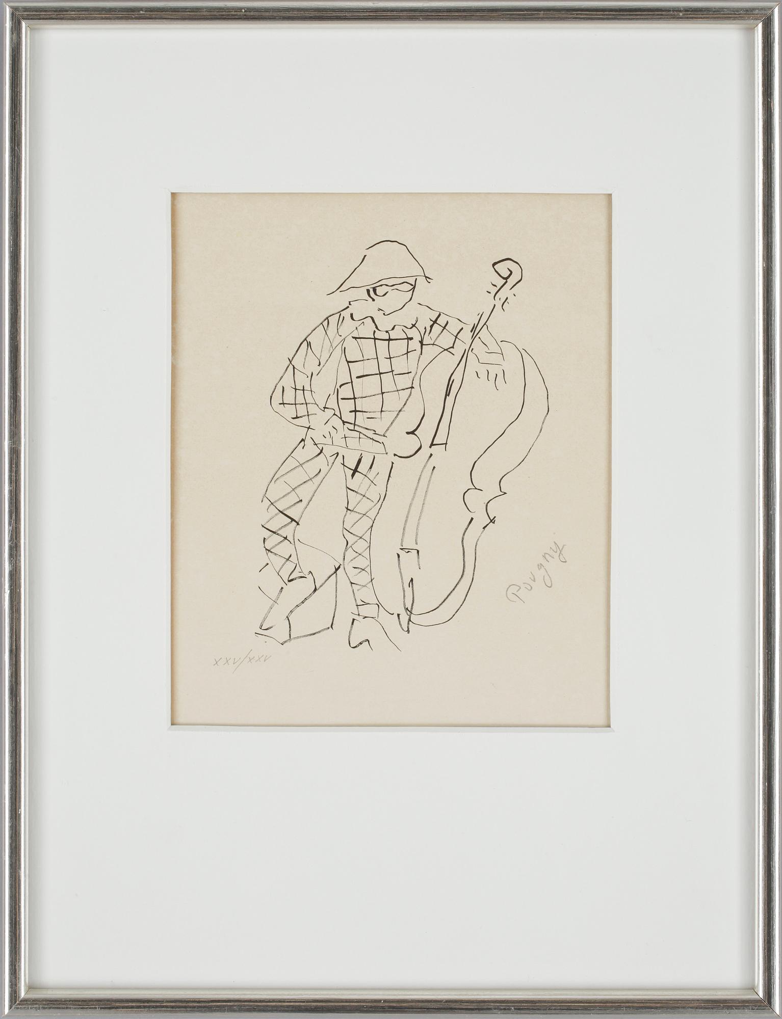 JEAN POUGNY(IVAN PUNI), färglitografi. Sign o numr XXV/XXV.