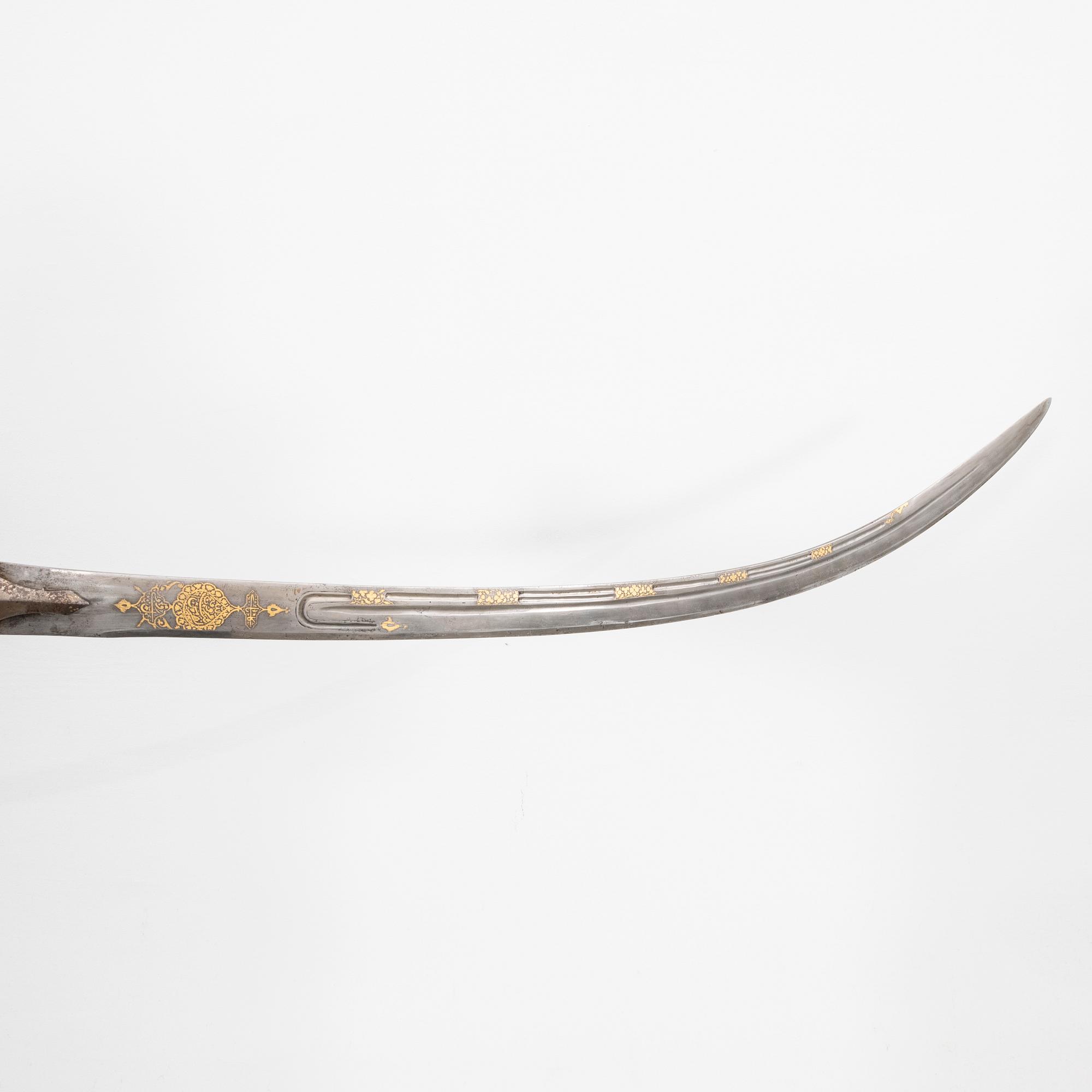 Tulwar / Shamshir, sabre, Afghan - Indian, turn of the Century 1900.
