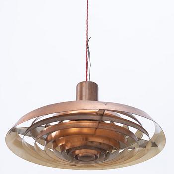 Poul Henningsen, a copper ceiling lamp "PH Tallerken", Louis Poulsen Denmark, second half of the 20th century.