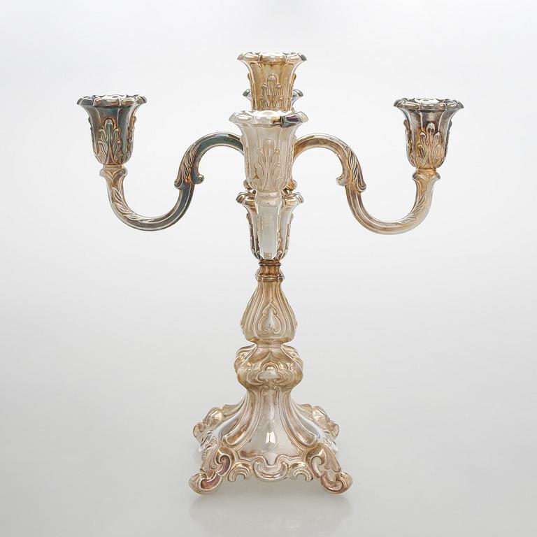 Kandelaber, silver, Auran Kultaseppä, Åbo 1993-1994.
