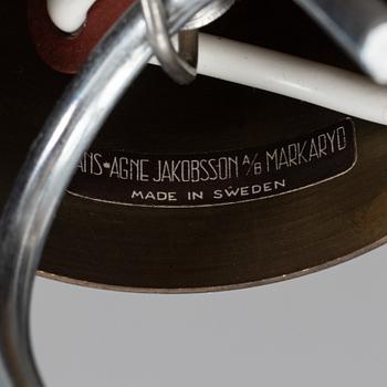 Hans-Agne Jakobsson, a 'T526' brass and wood ceiling light from Markaryd.