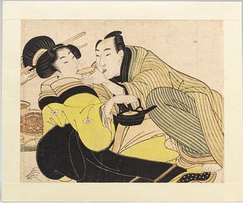 UNIDENTIFIED ARTIST, color woodblock print. Japan, 19th century.