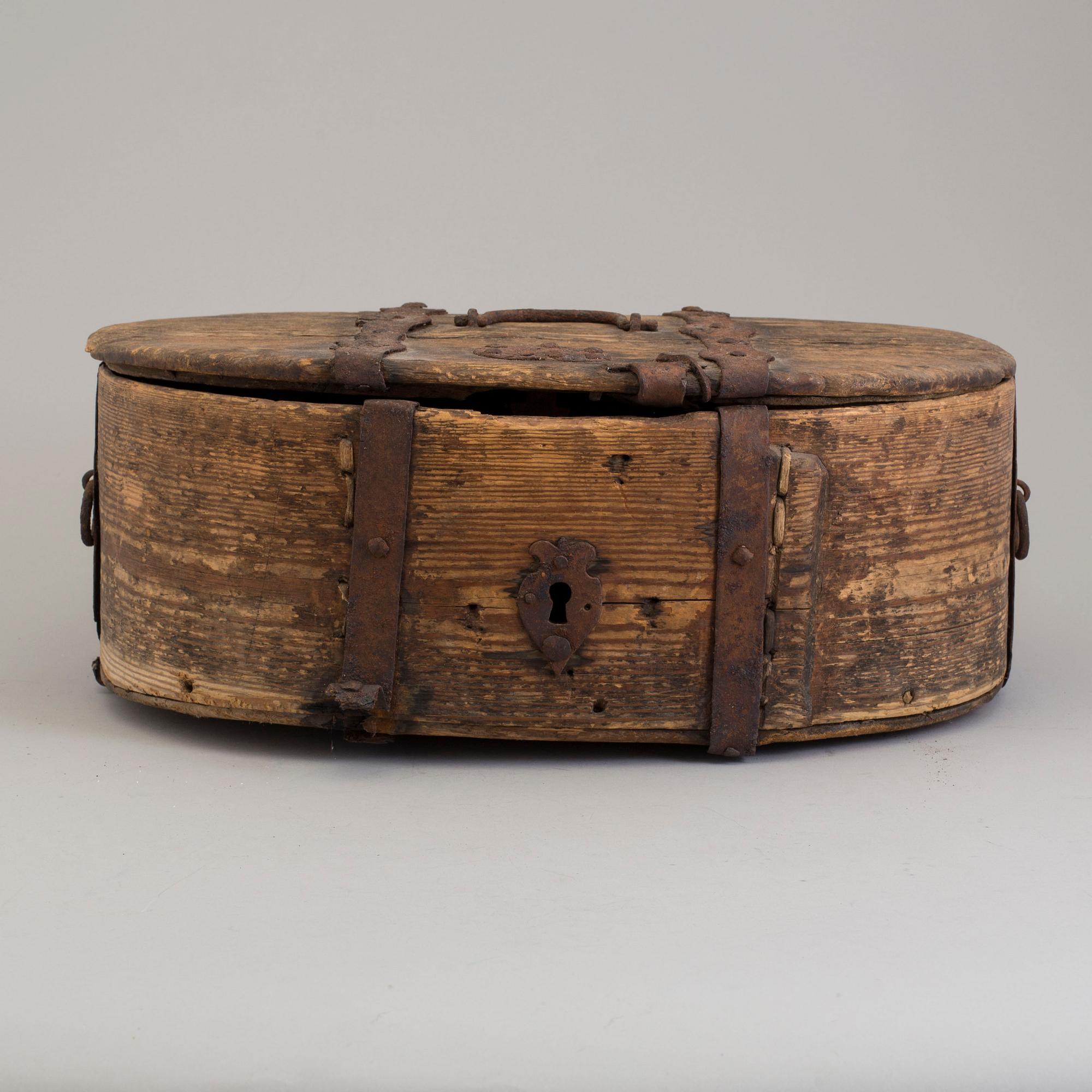 A first half of the 19th century wooden box.