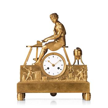 A French Empire early 19th century mantel clock.