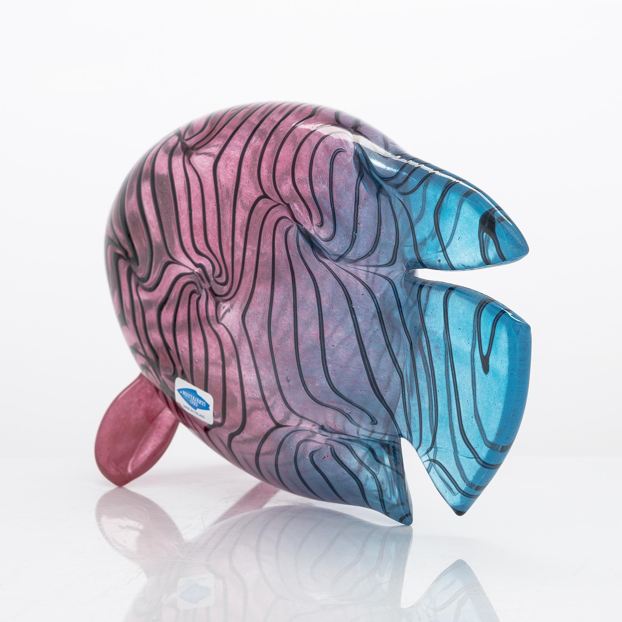 Kerttu Nurminen, a glass sculpture signed K. Nurminen, Nuutajärvi.