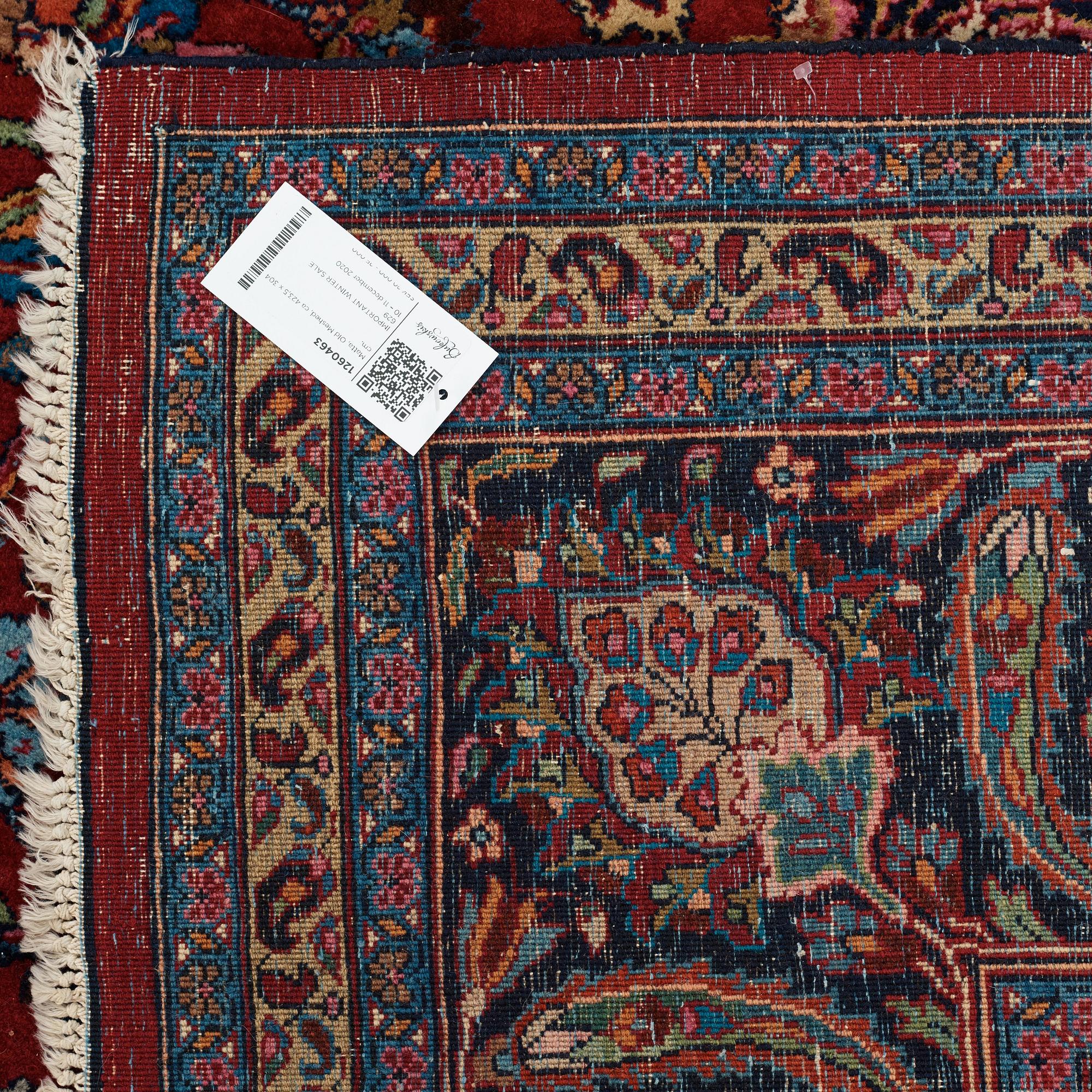 Matto, Old Mashad, ca 423,5 x 304 cm.