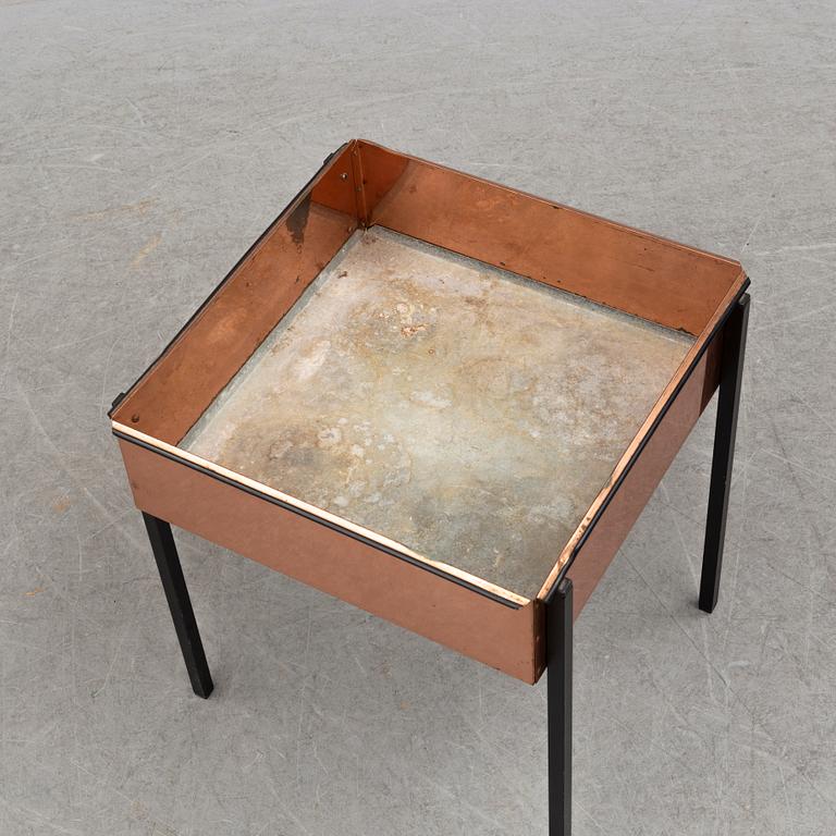 A second half of the 20th century copper flower table by Hans-Agne Jakobsson.