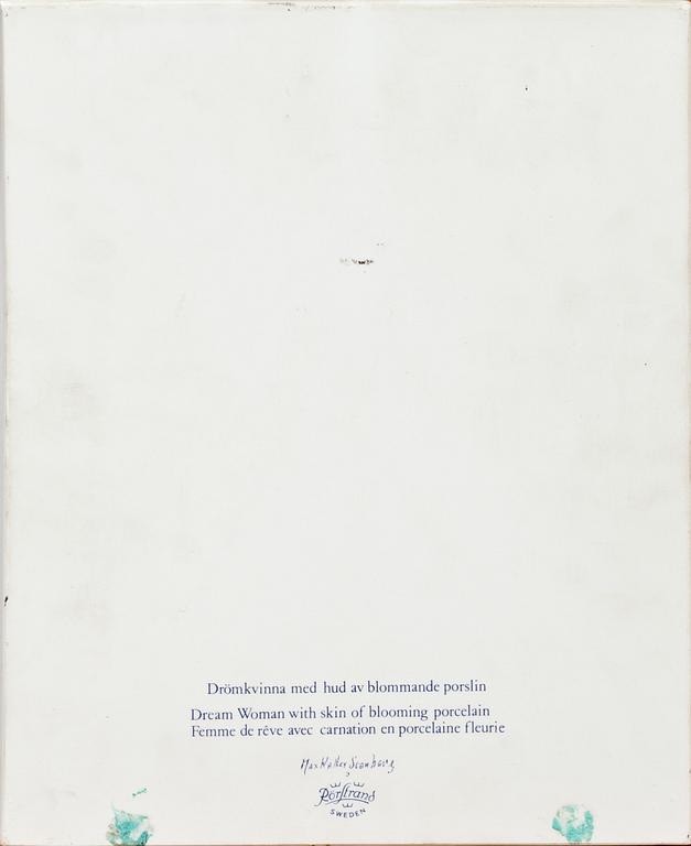 MAX WALTER SVANBERG, tryck på porslin, Rörstrand, sign.