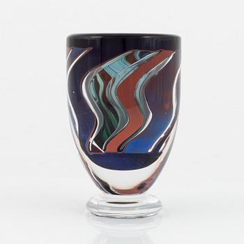 Jan Johansson, an 'ariel' glass vase, Orrefors, Sweden 1991.