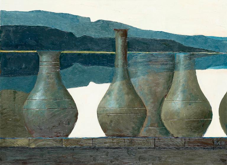 Philip von Schantz, Still life with vases.