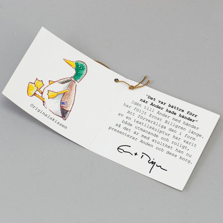 ERNST BILLGREN, "Änder med händer", signed och numbered 449/1500.