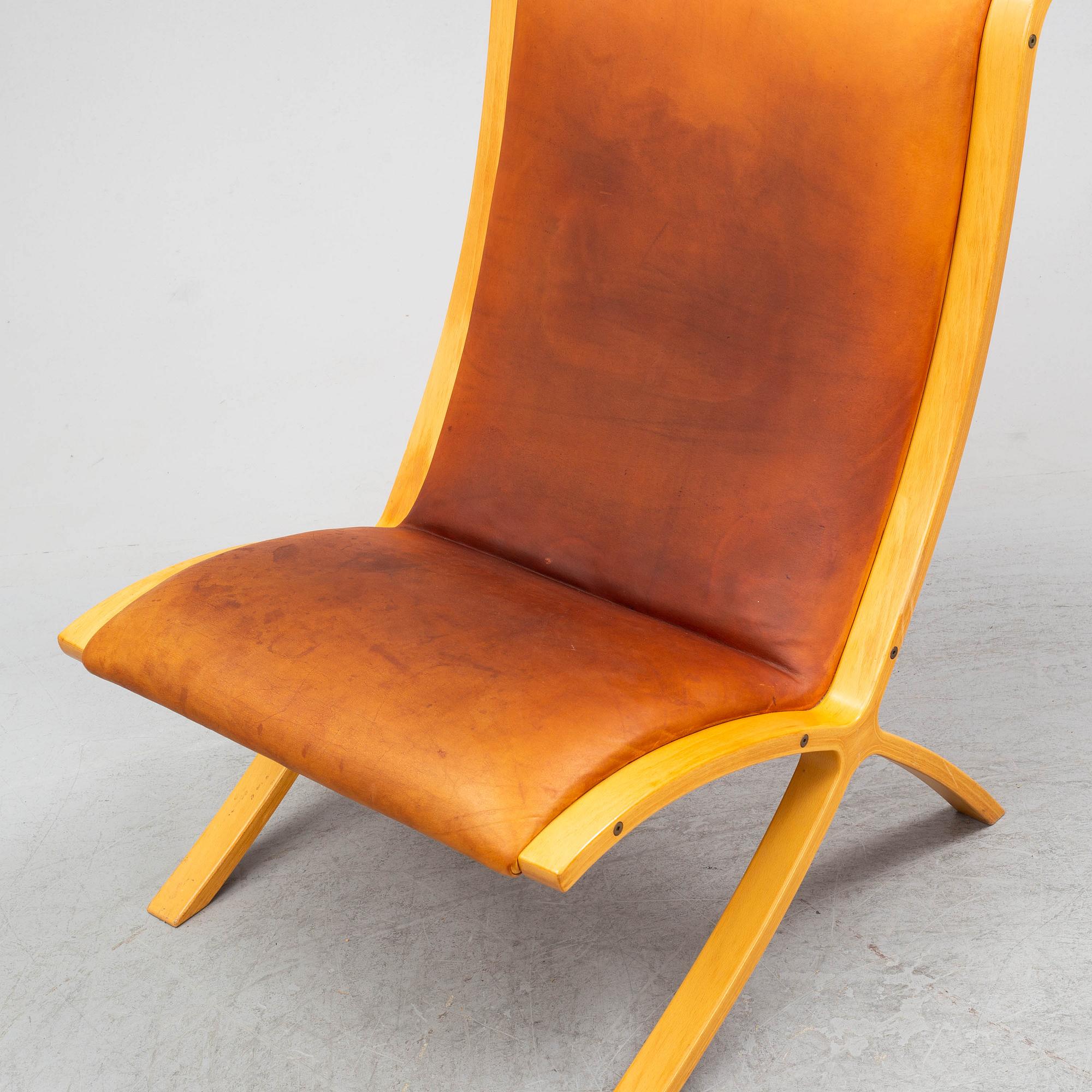 PETER HVIDT & ORLA MØLGAARD NIELSEN, fåtölj, "X-stolen", Fritz Hansen, Danmark.