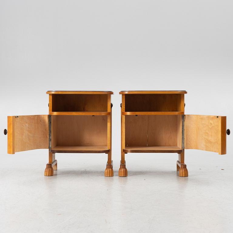 A pair of bedside tables, firsta half of the 20th century.