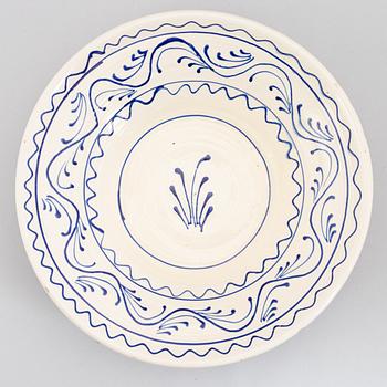 Three faience bowls, early 20th century.