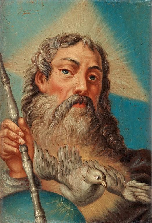 Guillaume Thomas Raphael Taraval Hans krets, "Salvator Mundi" och "Trefaldigheten".