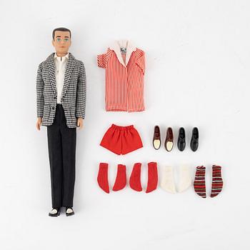 Barbie, dockor, 4 st, samt accessoarer, Mattel, 1960-tal.