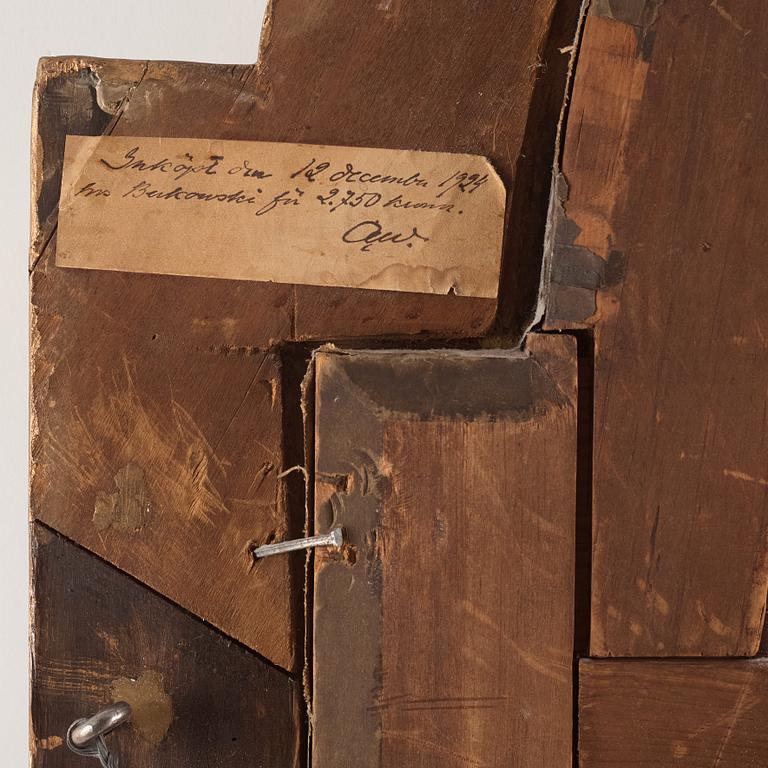 Daniel Seghers & Hendrick van Balen dä Tillskriven, Blomsterkrans med landskap med Johannes Döparen.