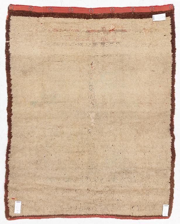 A bed cover, so called 'Bridal rya' c. 173 x 143 cm, dated 1828.