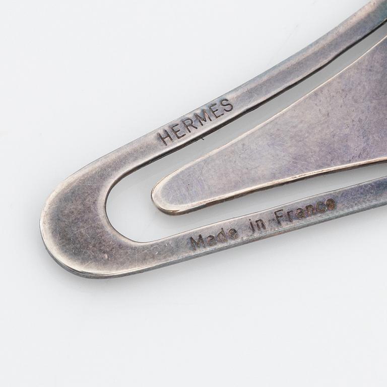 Hermès, A 'Loupe' silver horsehead bookmark.