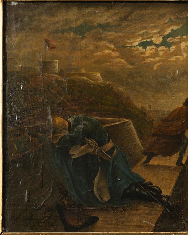Per Lindhberg, attributed to, Charles XII at the Fredriksten Fortress 1718.