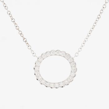 Necklace 18K white gold with brilliant-cut diamonds.