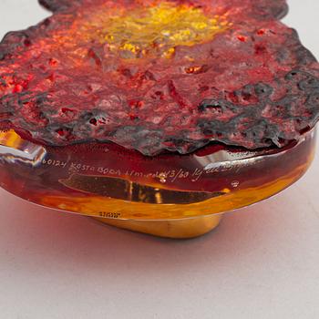 Kjell Engman, a signed glass sculpture, Kosta Boda.