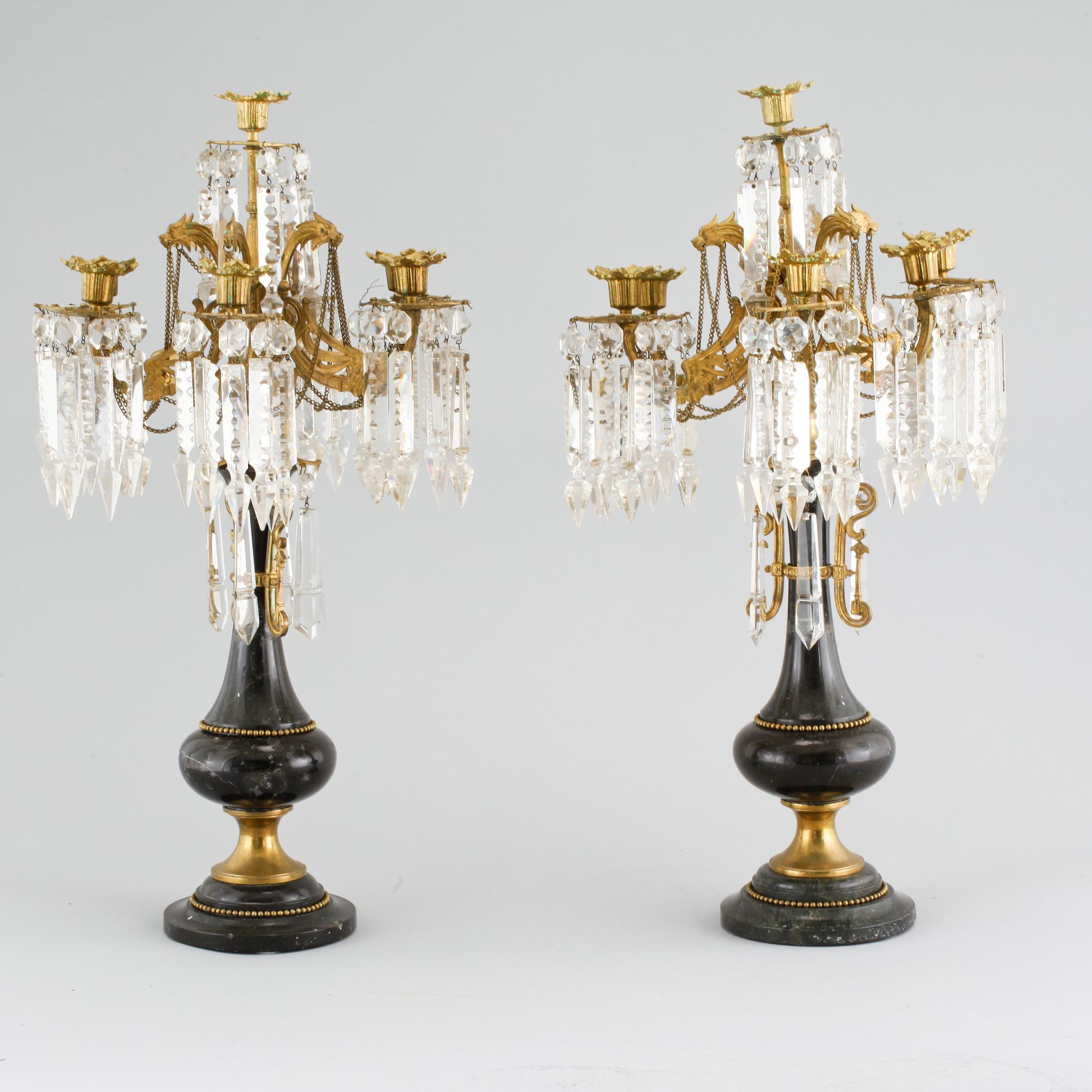 A pair of candelabras, second half of the 19th century.